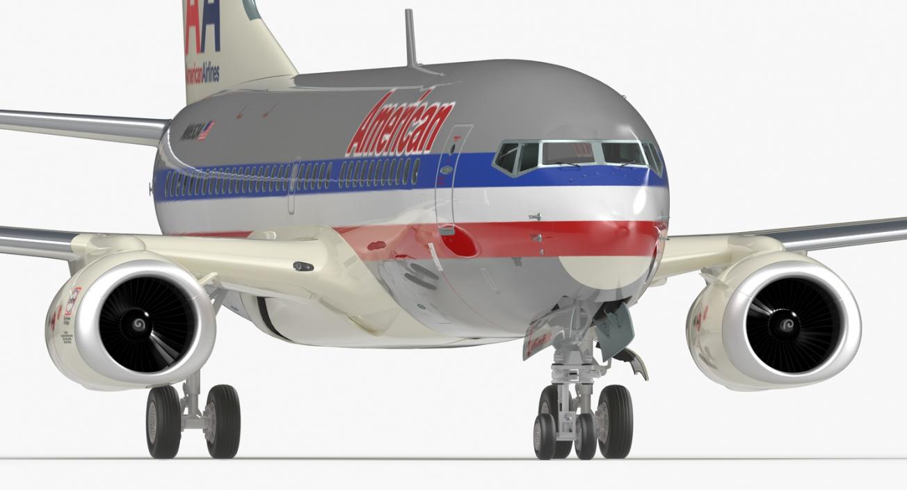 Boeing 737-700 American Airlines Rigged 3D model