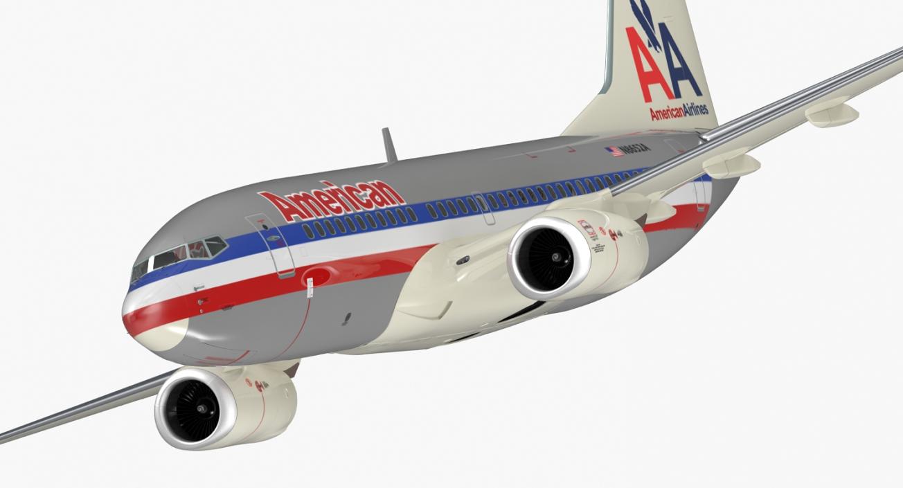 Boeing 737-700 American Airlines Rigged 3D model