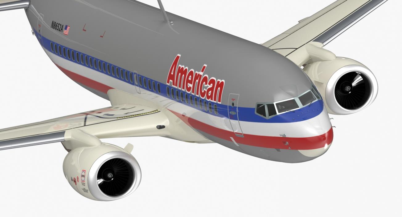 Boeing 737-700 American Airlines Rigged 3D model