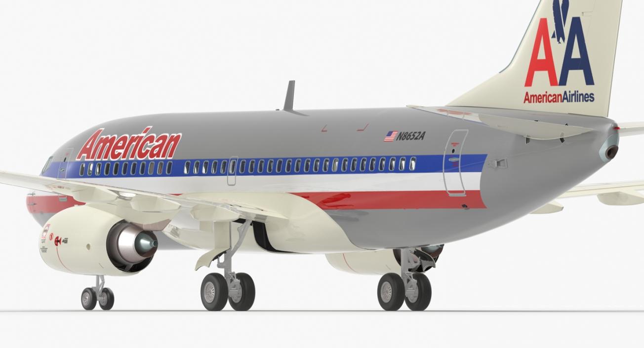 Boeing 737-700 American Airlines Rigged 3D model