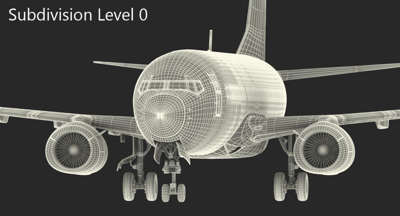 Boeing 737-700 American Airlines Rigged 3D model