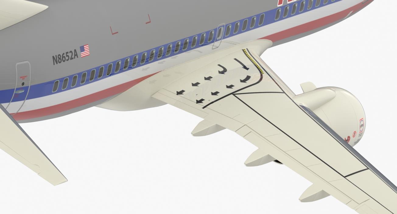 Boeing 737-700 American Airlines Rigged 3D model