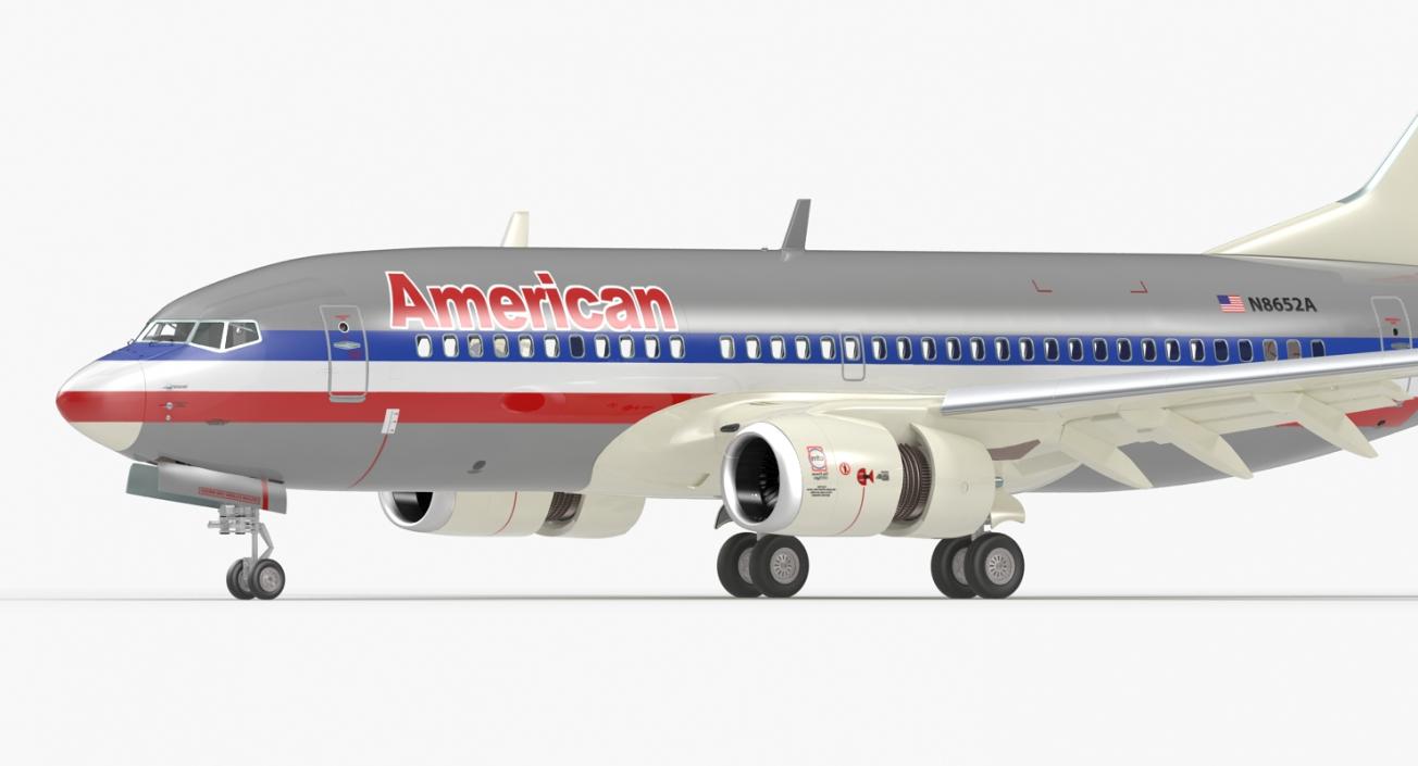 Boeing 737-700 American Airlines Rigged 3D model