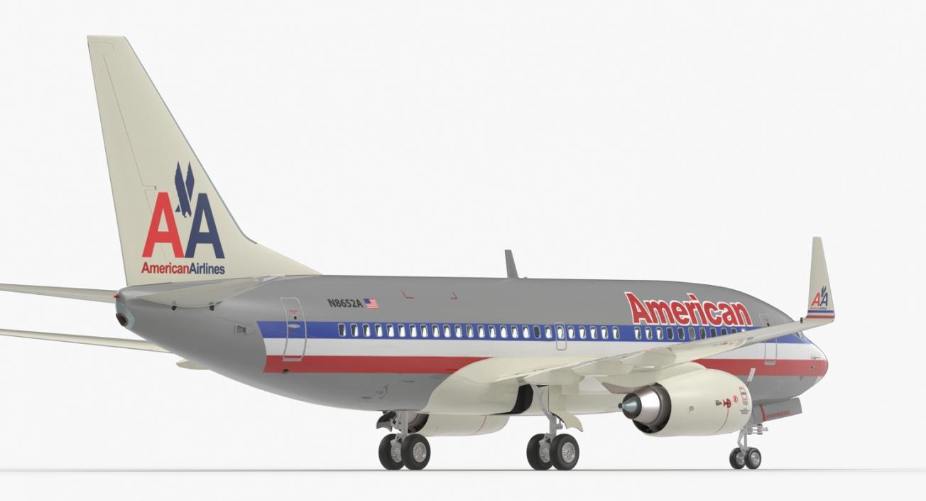 Boeing 737-700 American Airlines Rigged 3D model