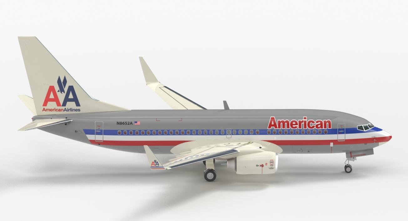 Boeing 737-700 American Airlines Rigged 3D model