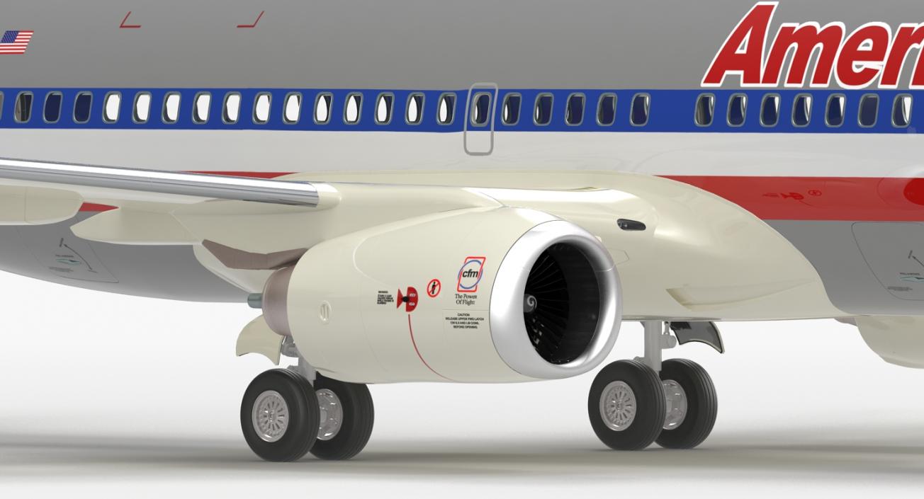 Boeing 737-700 American Airlines Rigged 3D model