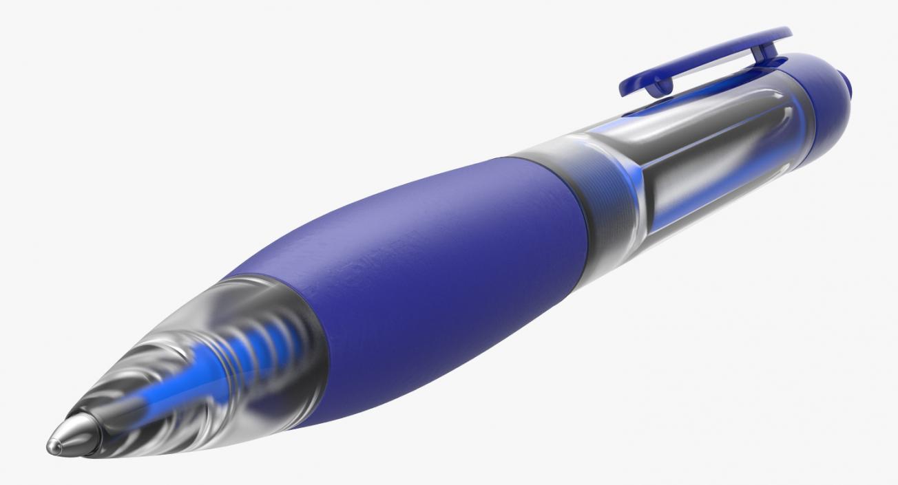 Ballpoint Pen Blue Ink 3D