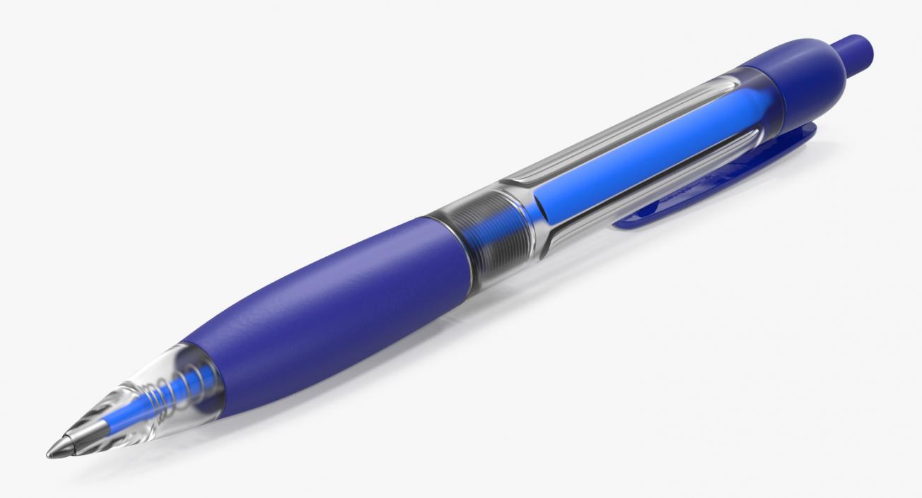 Ballpoint Pen Blue Ink 3D