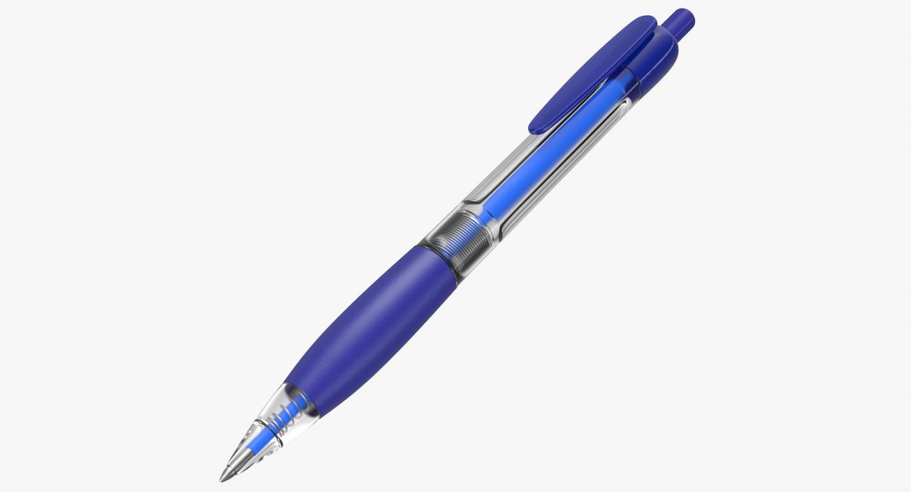 Ballpoint Pen Blue Ink 3D