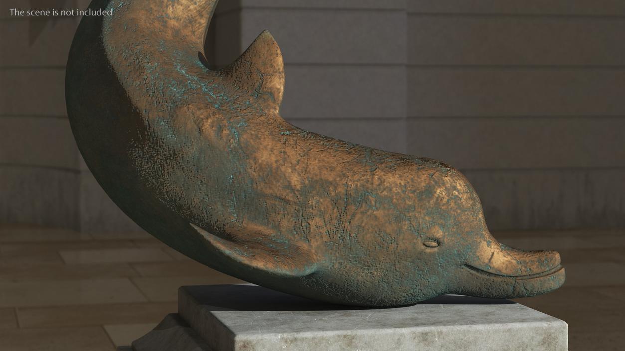 Bronze Dolphin Sculpture 3D model