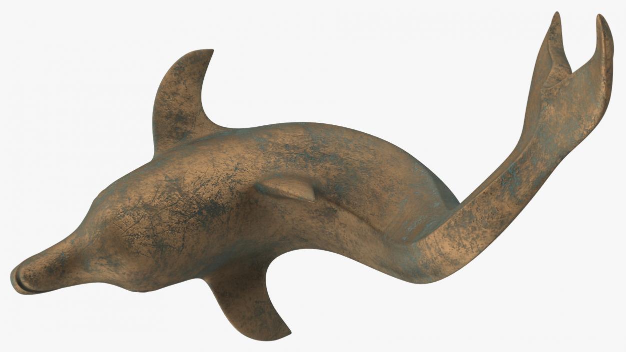 Bronze Dolphin Sculpture 3D model