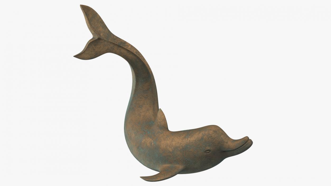 Bronze Dolphin Sculpture 3D model