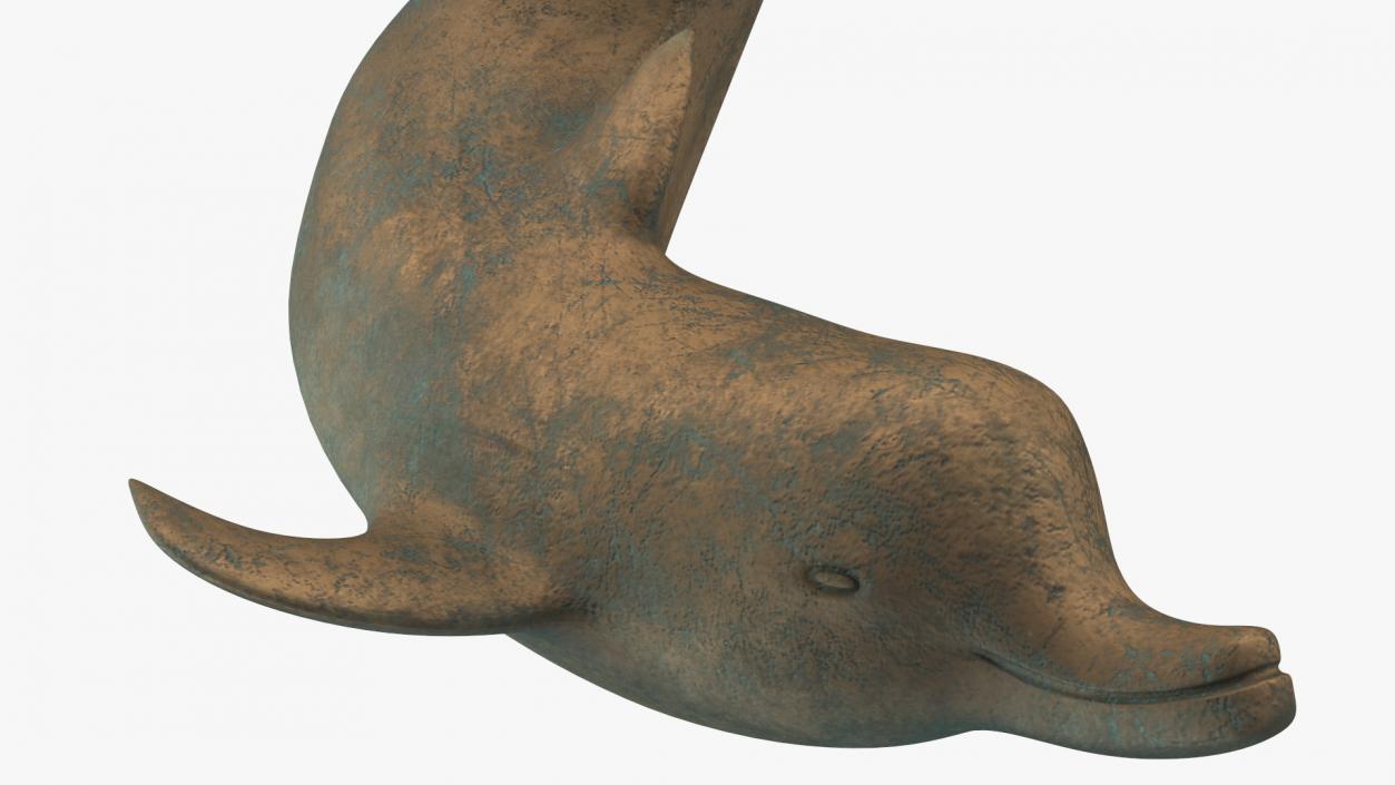 Bronze Dolphin Sculpture 3D model