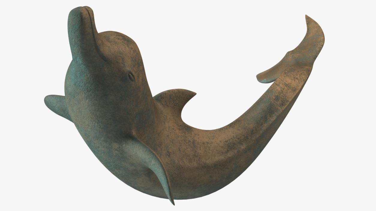 Bronze Dolphin Sculpture 3D model