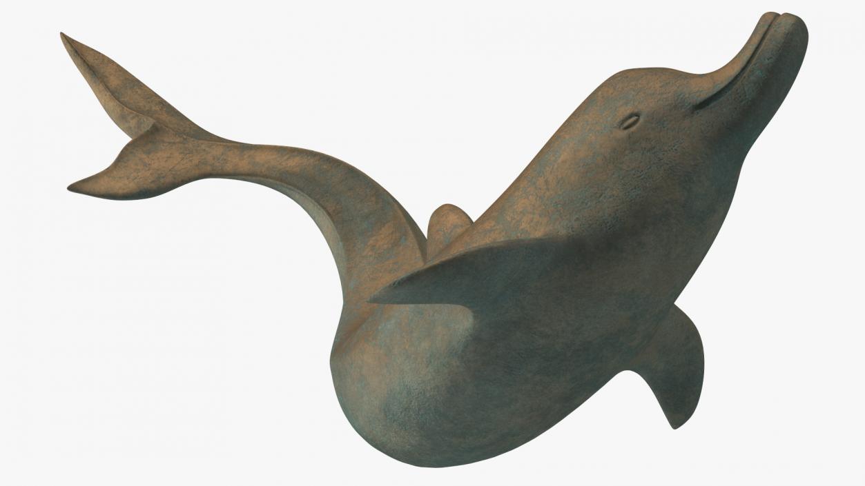 Bronze Dolphin Sculpture 3D model