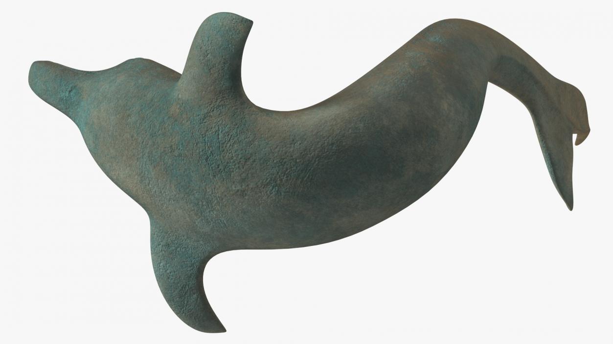 Bronze Dolphin Sculpture 3D model