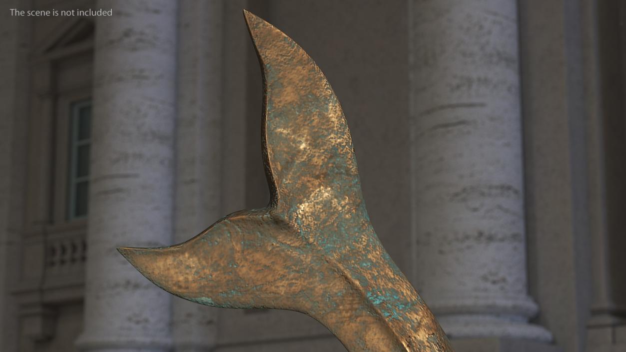 Bronze Dolphin Sculpture 3D model