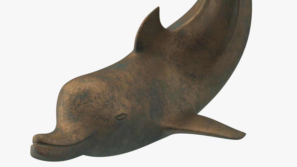 Bronze Dolphin Sculpture 3D model