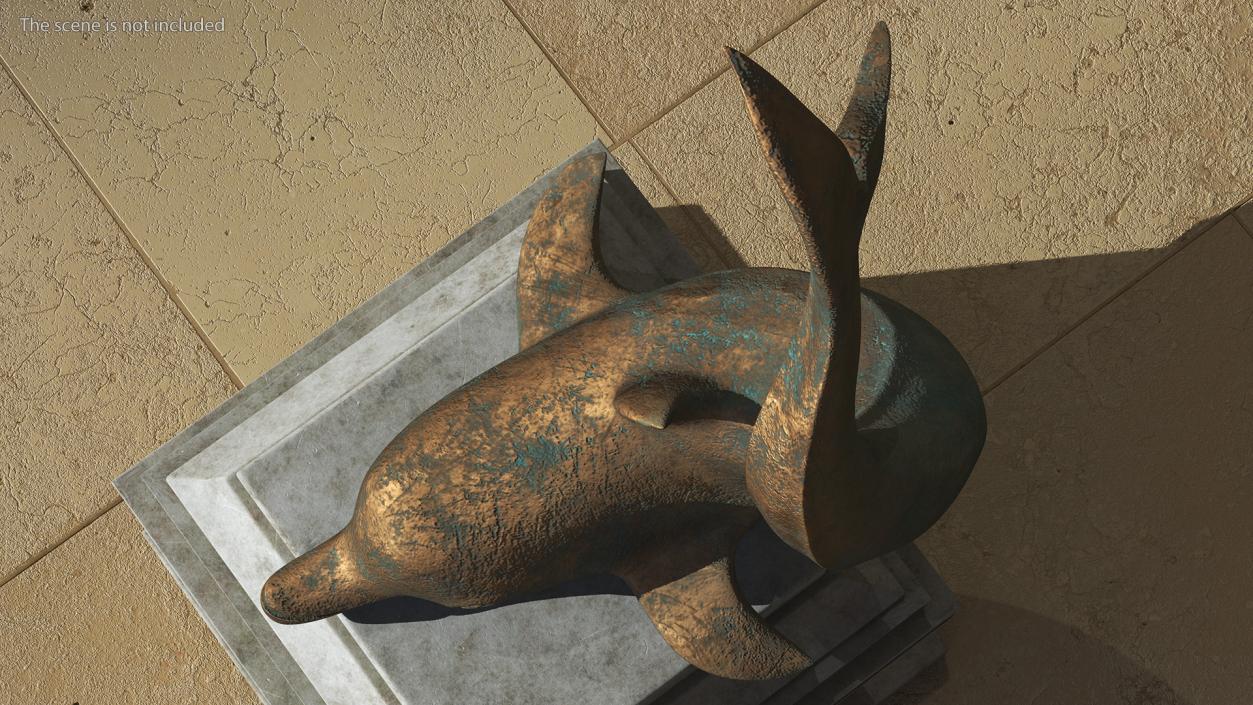 Bronze Dolphin Sculpture 3D model