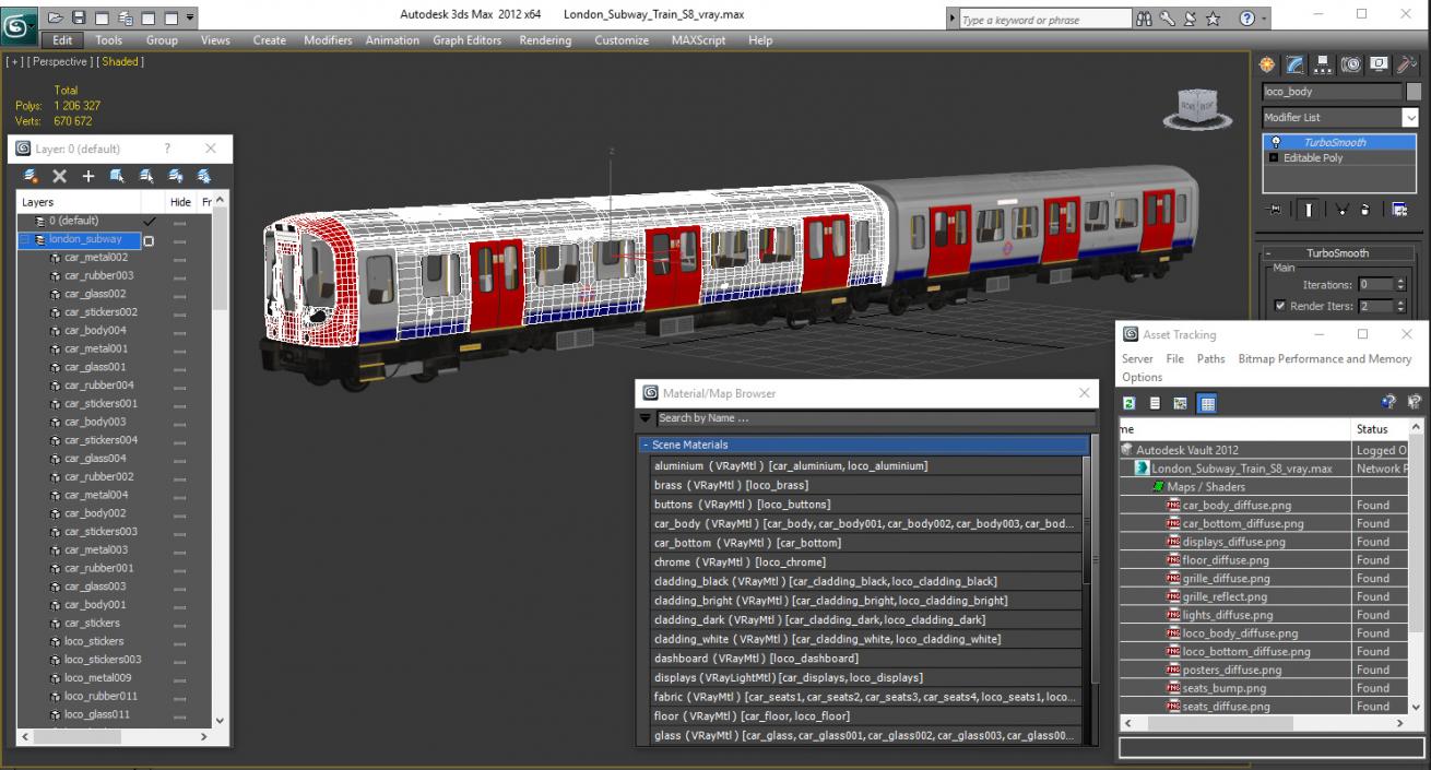 London Subway Train S8 3D