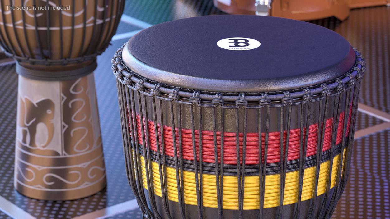 3D Meinl Percussion ADJ7L Wood Djembe African Style model