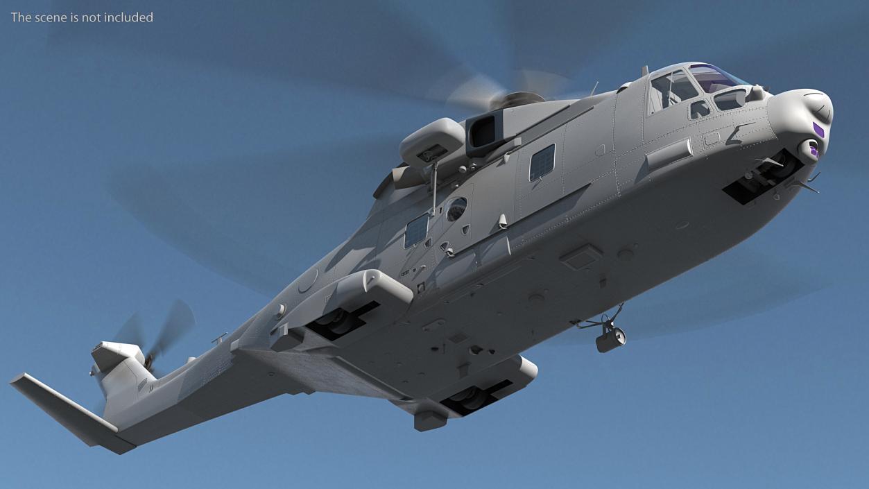 3D Multipurpose Medium Transport Helicopter Rigged for Maya