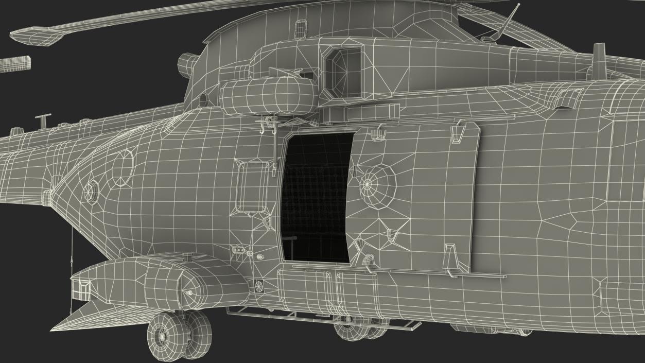 3D Multipurpose Medium Transport Helicopter Rigged for Maya