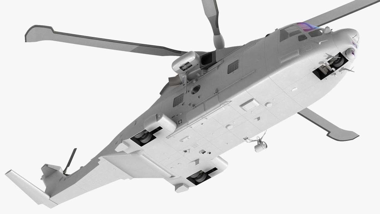 3D Multipurpose Medium Transport Helicopter Rigged for Maya