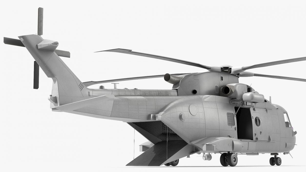 3D Multipurpose Medium Transport Helicopter Rigged for Maya