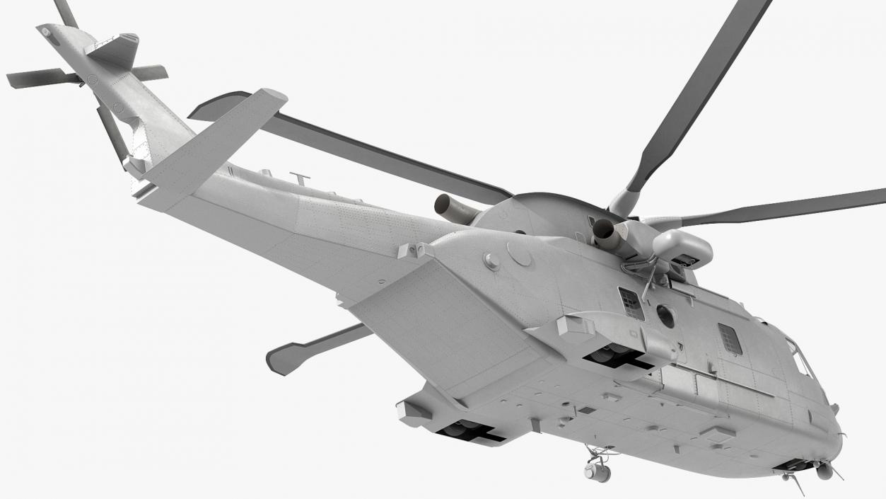 3D Multipurpose Medium Transport Helicopter Rigged for Maya