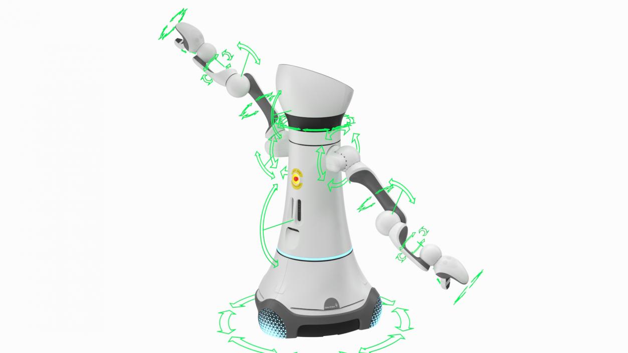 3D Careobot 4 Service Robot Rigged