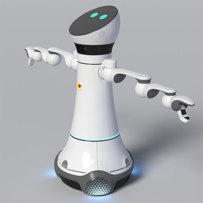 3D Careobot 4 Service Robot Rigged