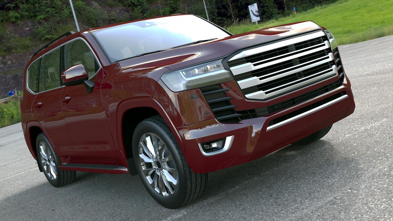 Red SUV 3D model