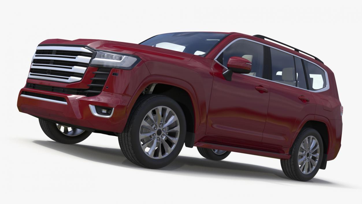 Red SUV 3D model