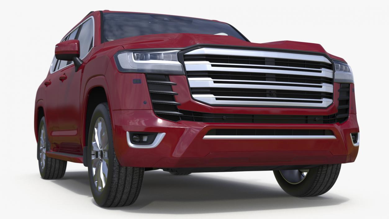 Red SUV 3D model