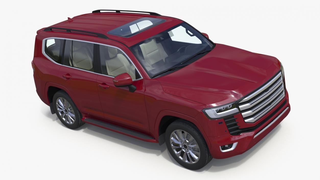 Red SUV 3D model