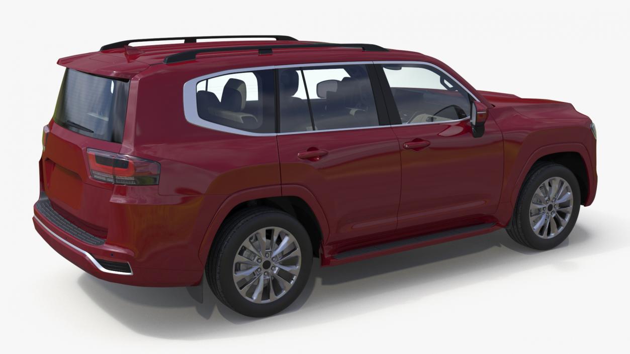 Red SUV 3D model