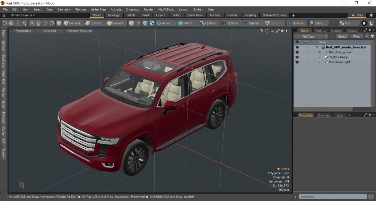 Red SUV 3D model