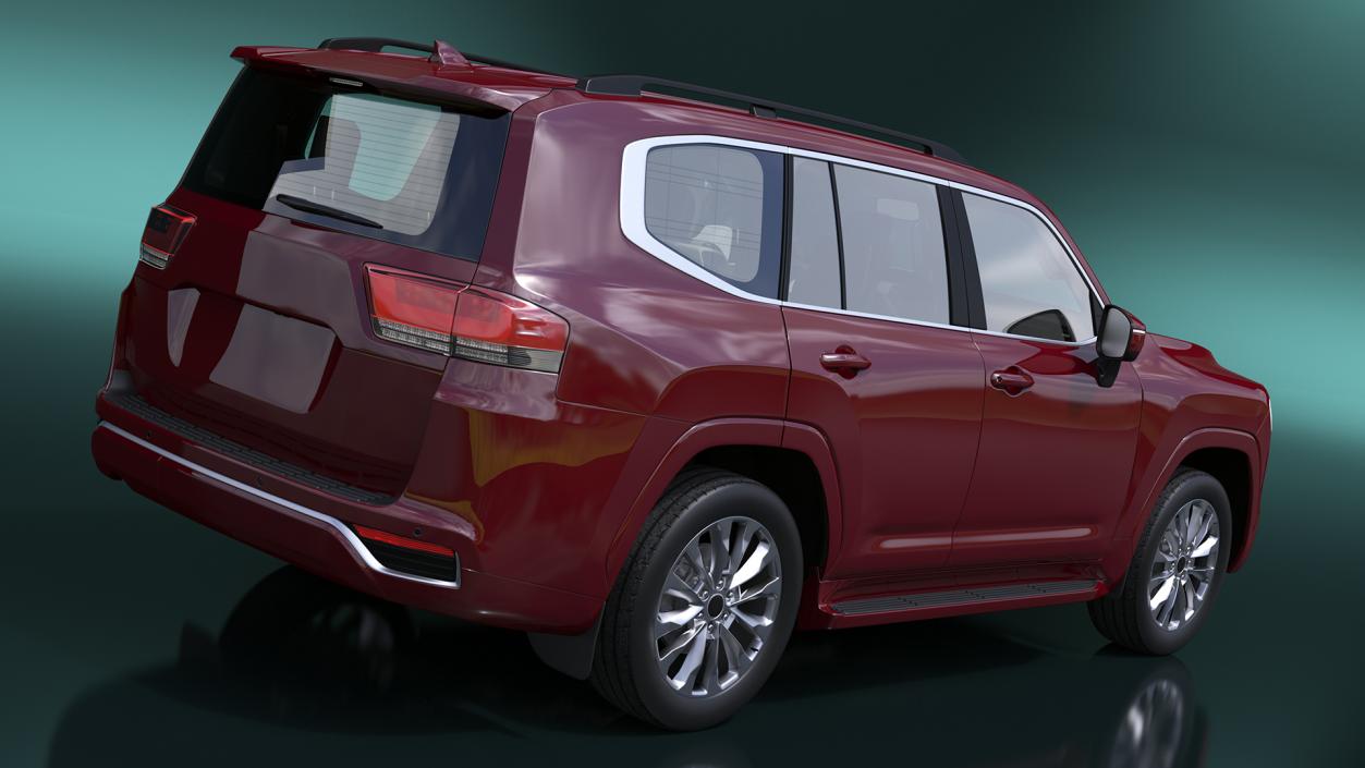 Red SUV 3D model