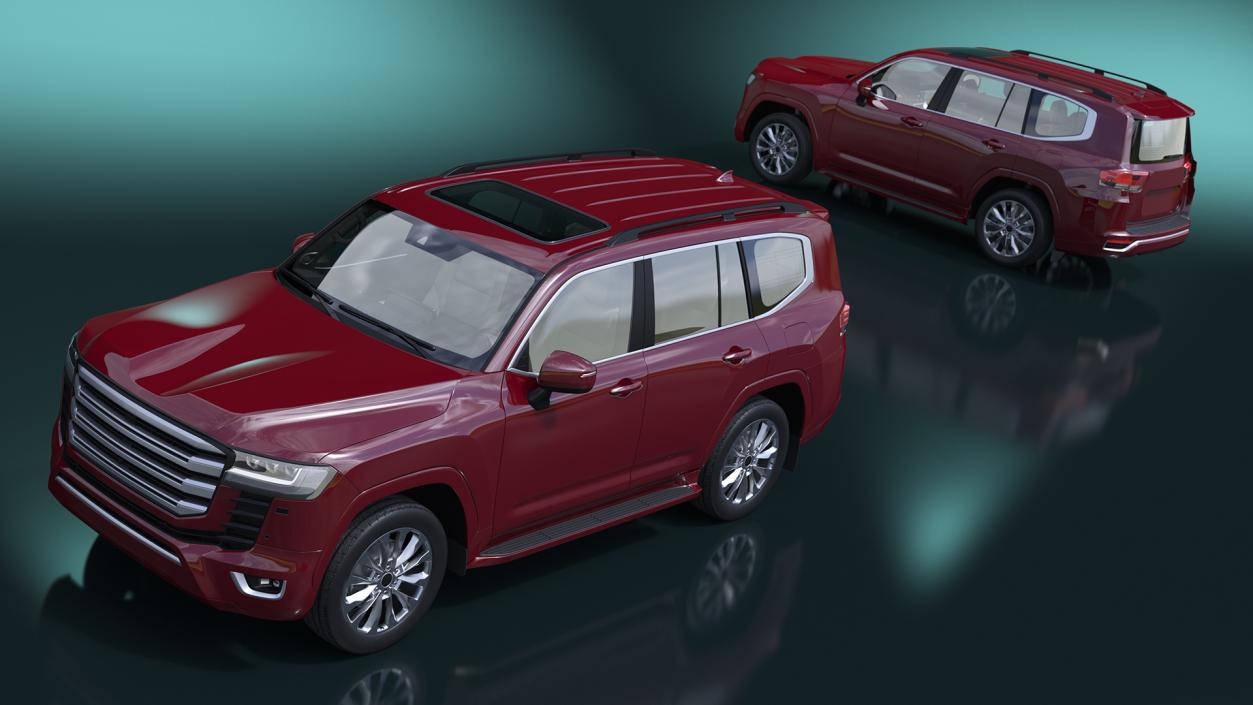 Red SUV 3D model