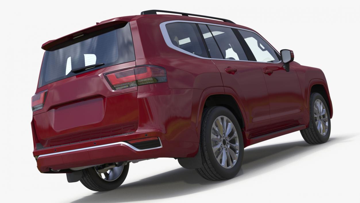 Red SUV 3D model