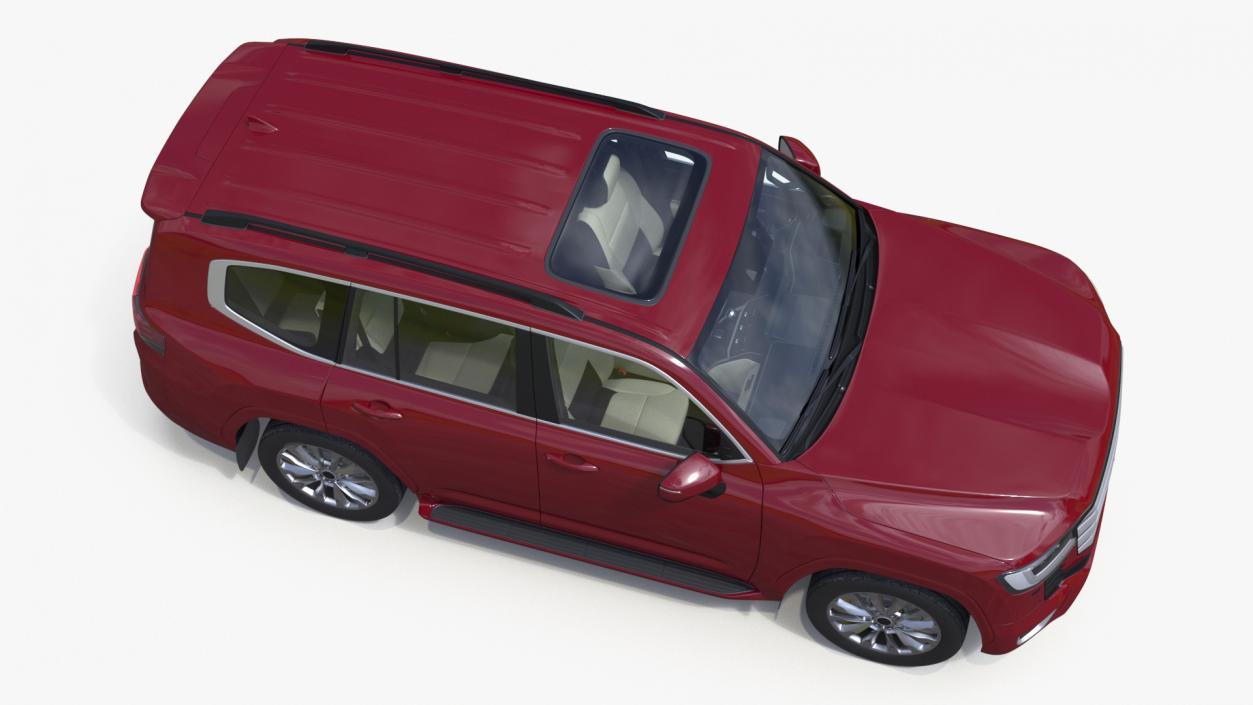 Red SUV 3D model