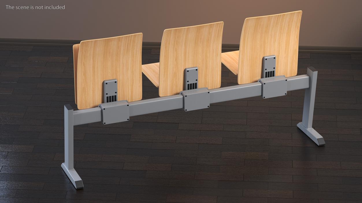 3D University Seating System For Three Seats