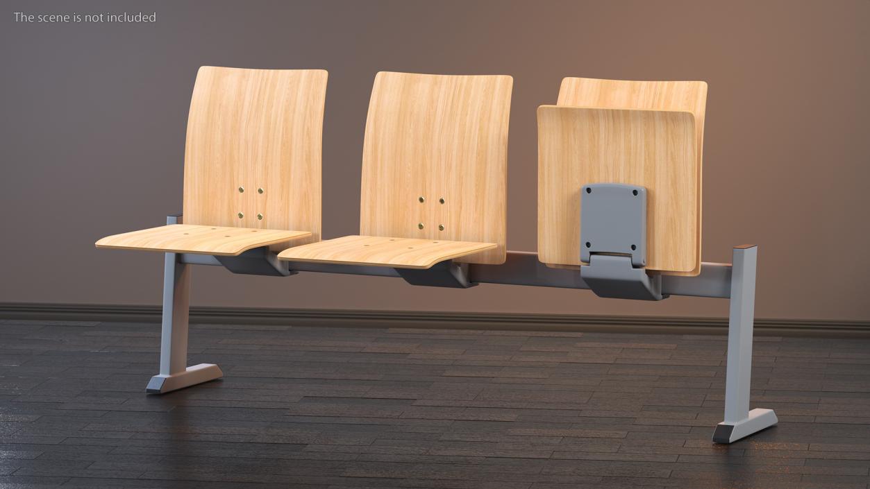 3D University Seating System For Three Seats