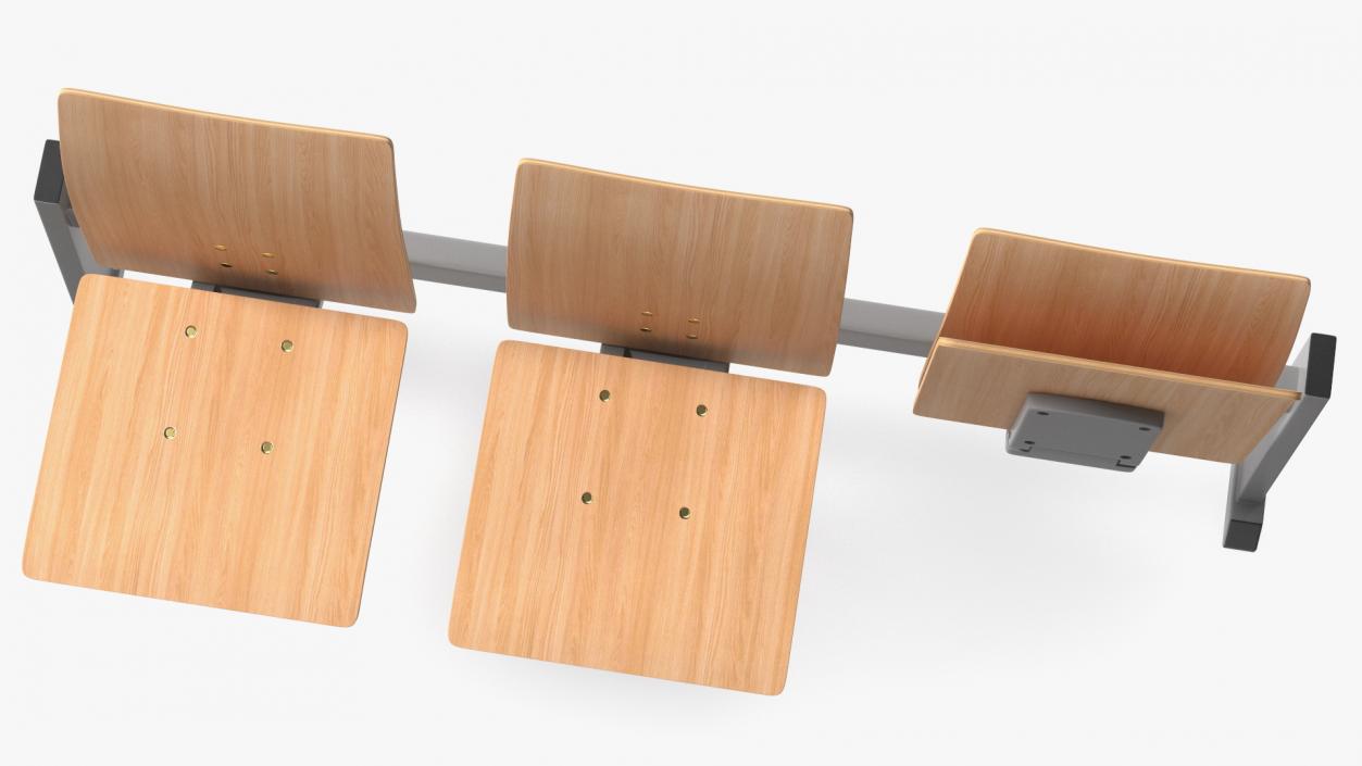 3D University Seating System For Three Seats