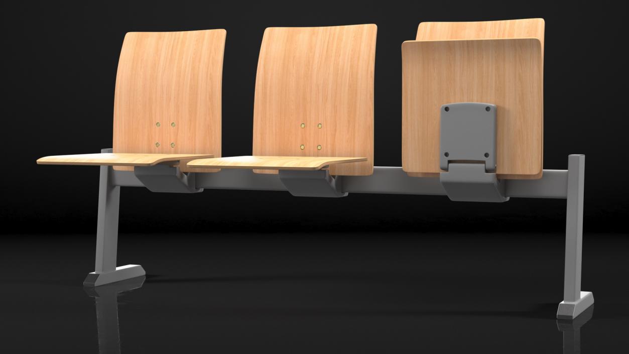 3D University Seating System For Three Seats