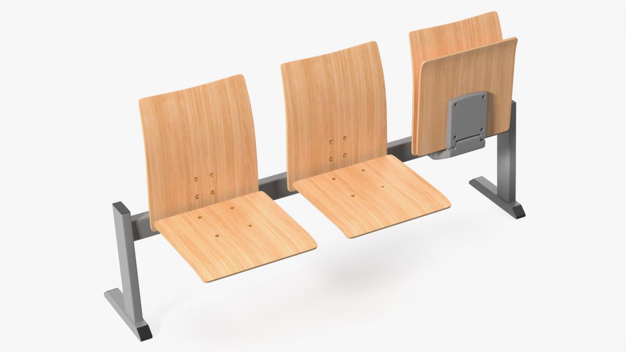 3D University Seating System For Three Seats