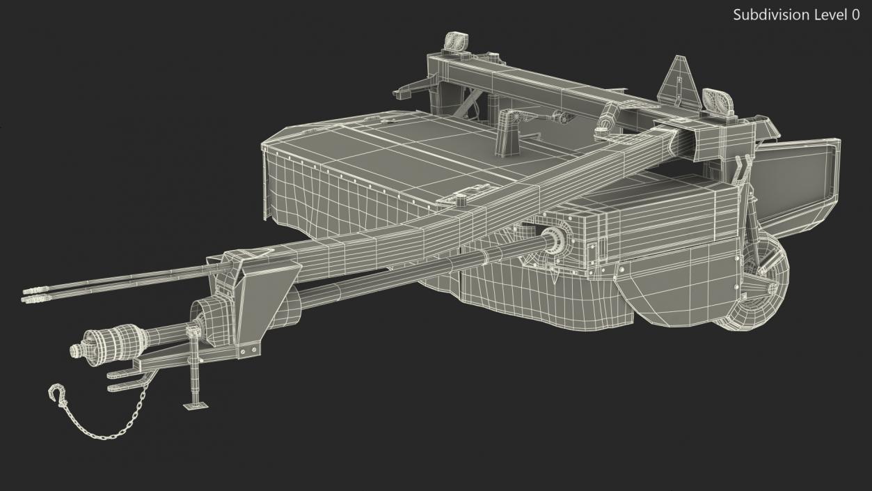 3D model Side Pull Disc Mower Conditioners Rigged