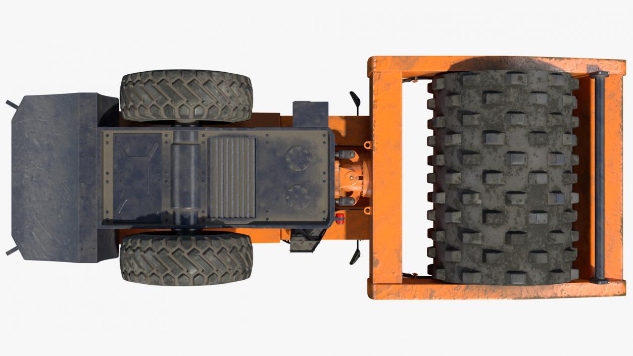 3D model Single Drum Compactor Vehicle Dirty