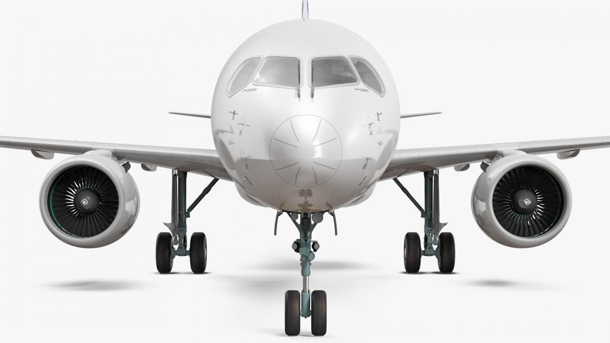 3D model Airbus A220 300 Detailed Interior Rigged